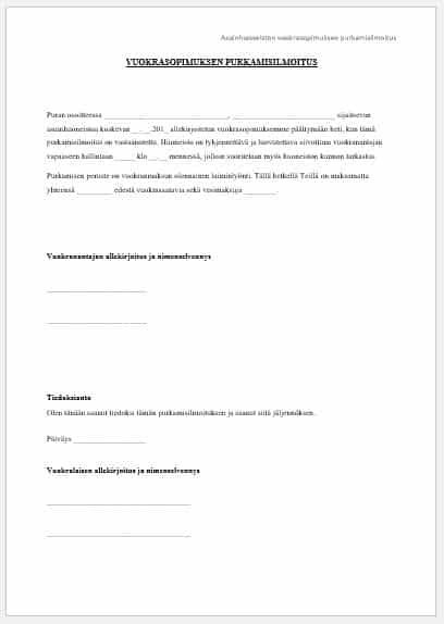 Vuokrasopimuksen Purku Lomake Pohja Ilmaiseksi Pdf muodossa Pohjapdf fi Vuokrasopimuksen Purku Lomake Pohja Ilmaiseksi Pdf muodossa Pohjapdf fi
